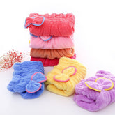 Soft Microfiber Flower Cap Towel For Women --- 2 PCS