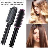 Hqt-909b Electric Hair Straightening & Curling Comb/brush – Dual-purpose Professional Hair Styler, Non-damaging Splint, | 2 In 1 Hair Straightener | ( Random Color )