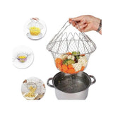 Stainless Steel Multi-Functional Foldable Chef Basket – ! اب کھانے پکانا اور تلنا ہوا آسان