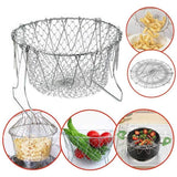 Stainless Steel Multi-Functional Foldable Chef Basket – ! اب کھانے پکانا اور تلنا ہوا آسان