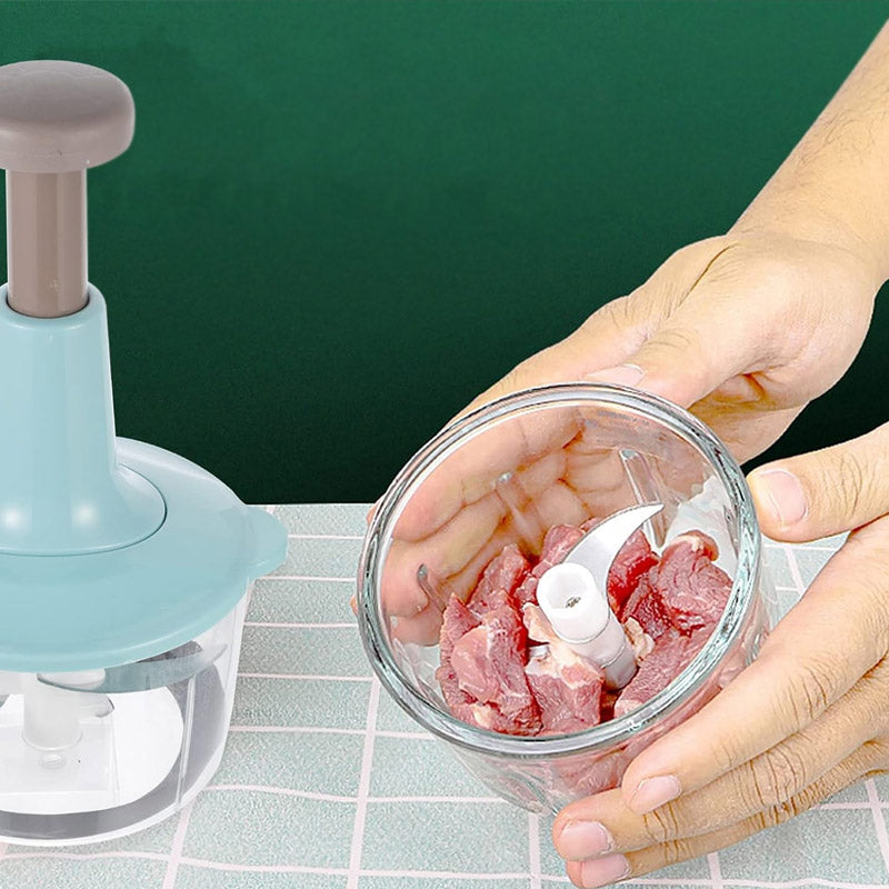 0.7 Liter Manual Food Chopper Vegetable Grinder Hand Press