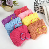 Soft Microfiber Flower Cap Towel For Women --- 2 PCS