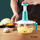 0.7 Liter Manual Food Chopper Vegetable Grinder Hand Press