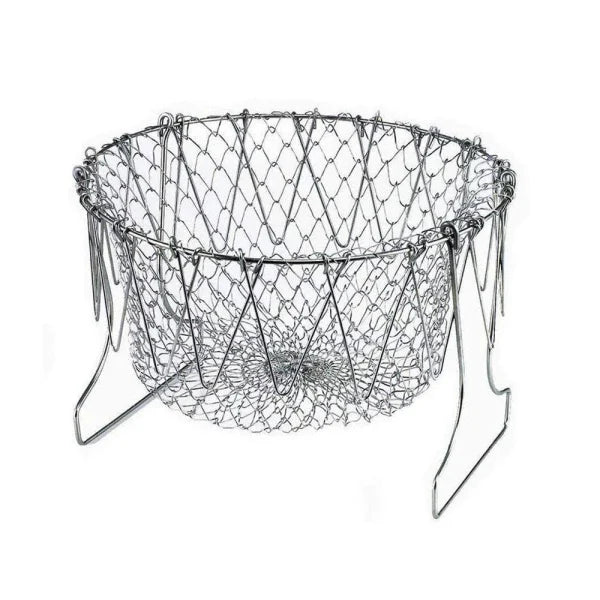 Stainless Steel Multi-Functional Foldable Chef Basket –  !  اب کھانے پکانا اور تلنا ہوا آسان